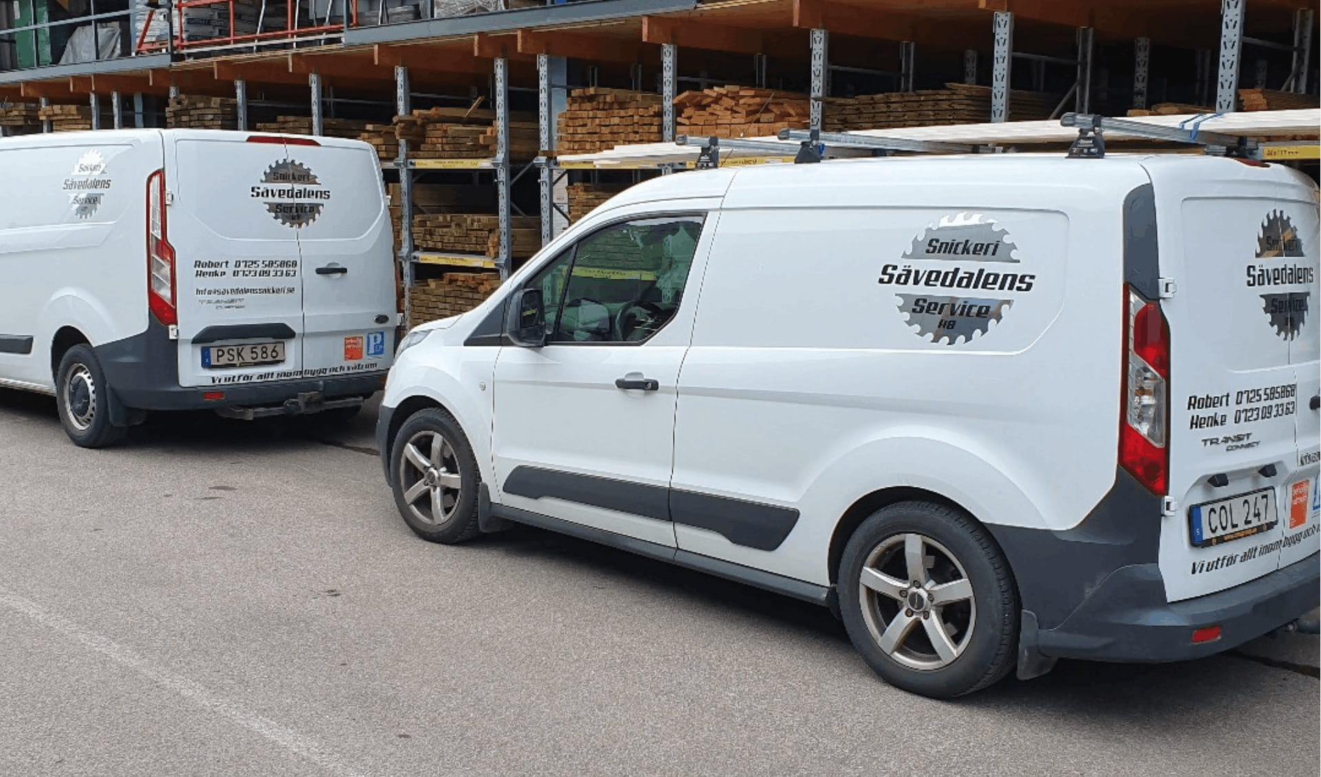 Sävedalens Snickeriservice företagsbilar